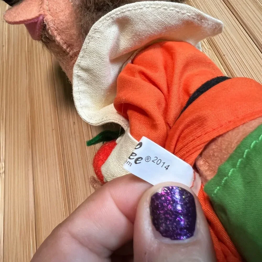 Annalee Fall Thanksgiving Pilgrim Mouse Boy Holding A Pumpkin Holiday 2014 HTF
